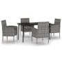 Juego de comedor de jardín 5 piezas gris antracita de vidaXL, Conjuntos de jardín - Ref: Foro24-3099627, Precio: 392,04 €, De...