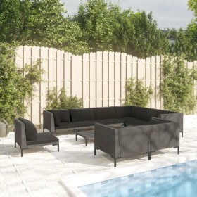 Garden furniture set 10 pieces and dark gray synthetic rattan cushions by vidaXL, Garden sets - Ref: Foro24-3099881, Price: 8...