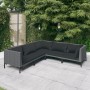 Gartensofas 5 Stück und Kissen dunkelgraues synthetisches Rattan von vidaXL, Gartensets - Ref: Foro24-3099840, Preis: 490,00 ...