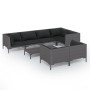 Garden sofa set 8 pieces with dark gray synthetic rattan cushions by vidaXL, Garden sets - Ref: Foro24-3099865, Price: 543,99...