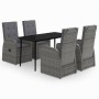 5-piece garden dining set with gray cushions by vidaXL, Garden sets - Ref: Foro24-3099487, Price: 940,99 €, Discount: %