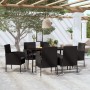 Juego de comedor para jardín 7 piezas negro de vidaXL, Conjuntos de jardín - Ref: Foro24-3099634, Precio: 483,43 €, Descuento: %