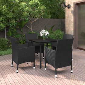 Garten-Essgruppe 5-teilig und Kissen aus synthetischem Rattan und Glas von vidaXL, Gartensets - Ref: Foro24-3099686, Preis: 2...