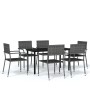 Garten-Esszimmer-Set 7-teilig grau von vidaXL, Gartensets - Ref: Foro24-3099586, Preis: 374,75 €, Rabatt: %