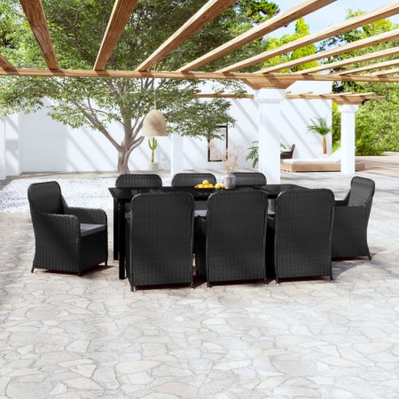 9-piece garden dining set with black cushions by vidaXL, Garden sets - Ref: Foro24-3099534, Price: 1,00 €, Discount: %