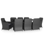 9-piece garden dining set with black cushions by vidaXL, Garden sets - Ref: Foro24-3099534, Price: 1,00 €, Discount: %