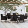 Juego de comedor para jardín 7 piezas negro de vidaXL, Conjuntos de jardín - Ref: Foro24-3099635, Precio: 567,37 €, Descuento: %