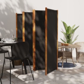 Biombo divisor de 6 paneles negro 420x180 cm de vidaXL, Divisores de ambientes - Ref: Foro24-319182, Precio: 154,99 €, Descue...