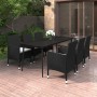 Garten-Essgruppe 7-teilig und Kissen aus synthetischem Rattan und Glas von vidaXL, Gartensets - Ref: Foro24-3099731, Preis: 5...