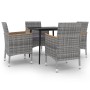 5-piece garden dining set with synthetic rattan and glass cushions by vidaXL, Garden sets - Ref: Foro24-3099788, Price: 342,7...