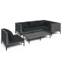 6-piece garden sofas and dark gray synthetic rattan cushions by vidaXL, Garden sets - Ref: Foro24-3099853, Price: 421,83 €, D...