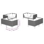 Gartensofa Set 8 Stück dunkelgraue synthetische Rattankissen von vidaXL, Gartensets - Ref: Foro24-3099808, Preis: 689,57 €, R...