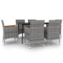 Garden dining set 7 pieces and synthetic rattan and glass cushions by vidaXL, Garden sets - Ref: Foro24-3099790, Price: 539,6...