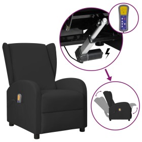 Sillón orejero elevable de masaje cuero sintético negro de vidaXL, Sillones de masaje eléctricos - Ref: Foro24-3098250, Preci...