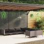 Gartensofa-Set 8-teilig mit dunkelgrauen synthetischen Rattankissen von vidaXL, Gartensets - Ref: Foro24-3099908, Preis: 692,...