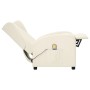 Sillón orejero elevable de masaje cuero sintético blanco crema de vidaXL, Sillones de masaje eléctricos - Ref: Foro24-3098251...