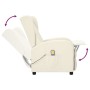 Sillón orejero elevable de masaje cuero sintético blanco crema de vidaXL, Sillones de masaje eléctricos - Ref: Foro24-3098251...