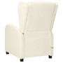 Sillón orejero elevable de masaje cuero sintético blanco crema de vidaXL, Sillones de masaje eléctricos - Ref: Foro24-3098251...