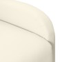 Sillón orejero elevable de masaje cuero sintético blanco crema de vidaXL, Sillones de masaje eléctricos - Ref: Foro24-3098251...