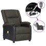 Sillón reclinable masaje cuero sintético y tela gris oscuro de vidaXL, Sillones de masaje eléctricos - Ref: Foro24-3098377, P...