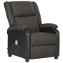 Sillón reclinable masaje cuero sintético y tela gris oscuro de vidaXL, Sillones de masaje eléctricos - Ref: Foro24-3098377, P...