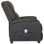 Sillón reclinable masaje cuero sintético y tela gris oscuro de vidaXL, Sillones de masaje eléctricos - Ref: Foro24-3098377, P...