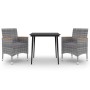 Garden dining set 3 pieces with synthetic rattan and glass cushions by vidaXL, Garden sets - Ref: Foro24-3099787, Price: 264,...