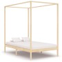 Estructura de cama con dosel madera maciza de pino 140x200 cm de vidaXL, Camas y somieres - Ref: Foro24-283253, Precio: 254,9...