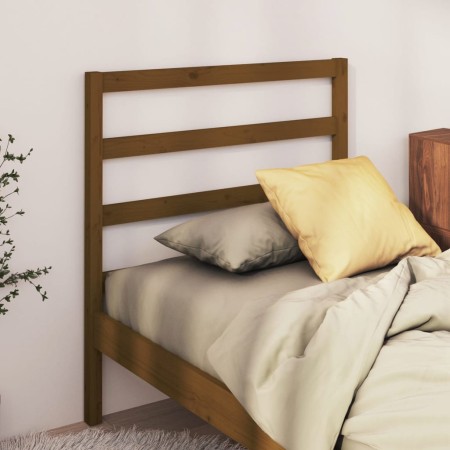 Honey brown solid pine wood bed headboard 81x4x100 cm by vidaXL, Headboards and footboards - Ref: Foro24-817618, Price: 19,99...