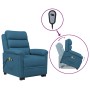 Sillón de masaje elevable terciopelo azul de vidaXL, Sillones de masaje eléctricos - Ref: Foro24-3098316, Precio: 409,39 €, D...