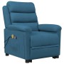 Sillón de masaje elevable terciopelo azul de vidaXL, Sillones de masaje eléctricos - Ref: Foro24-3098316, Precio: 409,39 €, D...