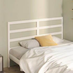 Solid white pine wood bed headboard 146x4x100 cm by vidaXL, Headboards and footboards - Ref: Foro24-817641, Price: 30,56 €, D...