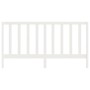 Solid white pine wood bed headboard 186x4x100 cm by vidaXL, Headboards and footboards - Ref: Foro24-817706, Price: 55,99 €, D...