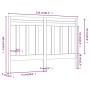 Cabecero de cama madera maciza de pino 156x4x100 cm de vidaXL, Cabeceros y pies de cama - Ref: Foro24-817795, Precio: 49,09 €...