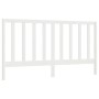 Solid white pine wood bed headboard 206x4x100 cm by vidaXL, Headboards and footboards - Ref: Foro24-817711, Price: 50,99 €, D...