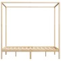 Estructura de cama con dosel madera maciza de pino 140x200 cm de vidaXL, Camas y somieres - Ref: Foro24-283253, Precio: 254,9...