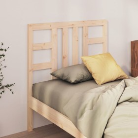 Solid pine wood bed headboard 106x4x100 cm by vidaXL, Headboards and footboards - Ref: Foro24-817825, Price: 37,99 €, Discoun...