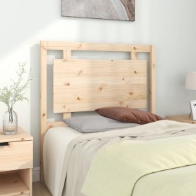 Solid pine wood bed headboard 95.5x4x100 cm by vidaXL, Headboards and footboards - Ref: Foro24-817920, Price: 31,73 €, Discou...