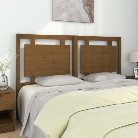 Solid pine wood bed headboard honey brown 155.5x4x100 cm by vidaXL, Headboards and footboards - Ref: Foro24-817948, Price: 73...