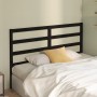 Solid black pine wood bed headboard 156x4x100 cm by vidaXL, Headboards and footboards - Ref: Foro24-817649, Price: 35,78 €, D...