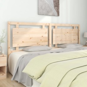 Cabecero de cama madera maciza de pino 205,5x4x100 cm de vidaXL, Cabeceros y pies de cama - Ref: Foro24-817960, Precio: 78,99...