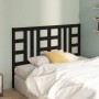 Solid black pine wood bed headboard 156x4x100 cm by vidaXL, Headboards and footboards - Ref: Foro24-817849, Price: 61,99 €, D...