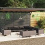 Gartenmöbel 14 Stück und Kissen dunkelgraues synthetisches Rattan von vidaXL, Gartensets - Ref: Foro24-3099907, Preis: 1,00 €...