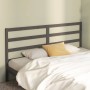 Solid gray pine wood bed headboard 206x4x100 cm by vidaXL, Headboards and footboards - Ref: Foro24-817662, Price: 48,13 €, Di...