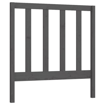 Solid gray pine wood bed headboard 81x4x100 cm by vidaXL, Headboards and footboards - Ref: Foro24-817667, Price: 35,14 €, Dis...