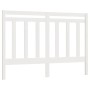 Solid white pine wood bed headboard 126x4x100 cm by vidaXL, Headboards and footboards - Ref: Foro24-817781, Price: 35,31 €, D...