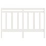 Solid white pine wood bed headboard 126x4x100 cm by vidaXL, Headboards and footboards - Ref: Foro24-817781, Price: 35,31 €, D...