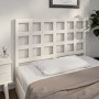 Solid white pine wood bed headboard 125.5x4x100 cm by vidaXL, Headboards and footboards - Ref: Foro24-817881, Price: 41,99 €,...