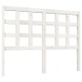 Solid white pine wood bed headboard 125.5x4x100 cm by vidaXL, Headboards and footboards - Ref: Foro24-817881, Price: 41,99 €,...