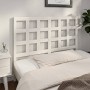 Solid white pine wood bed headboard 125.5x4x100 cm by vidaXL, Headboards and footboards - Ref: Foro24-817881, Price: 41,99 €,...